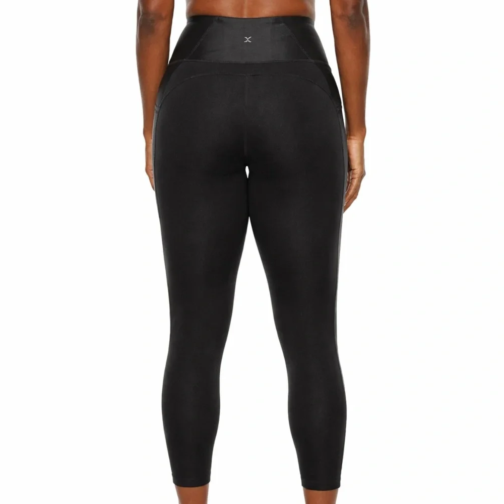 Xersion Move Legging High Rise 7/8 Ankle Leggings w Side Pockets Women’s L Large